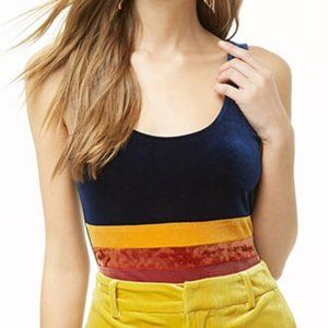 FOREVER 21 | Women’s Colorblock Velvet Bodysuit